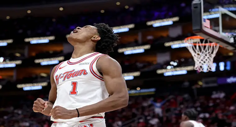 Amen Thompson top player of the match Houston Rockets vs Dallas Mavericks