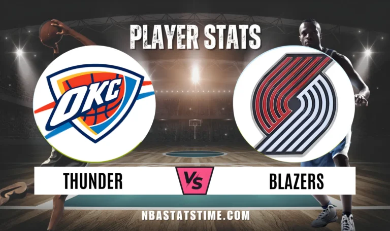 Oklahoma City Thunder vs Portland Trail Blazers Match Player Stats