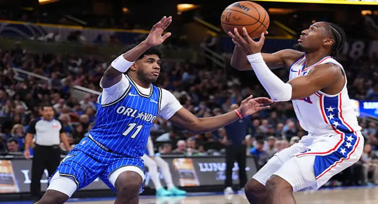 Orlando Magic vs 76ers Match player performance especiaaly maxey