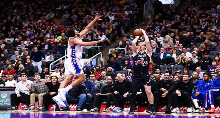 Toronto Raptors vs 76ers Match Stats Comparison