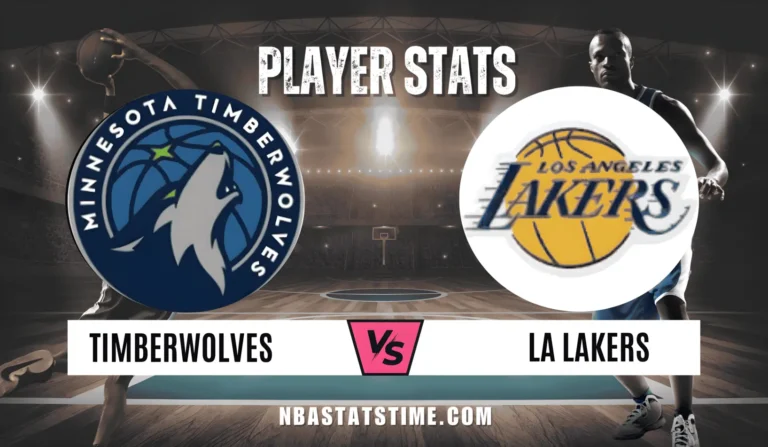 timberwolves vs lakers match player stats