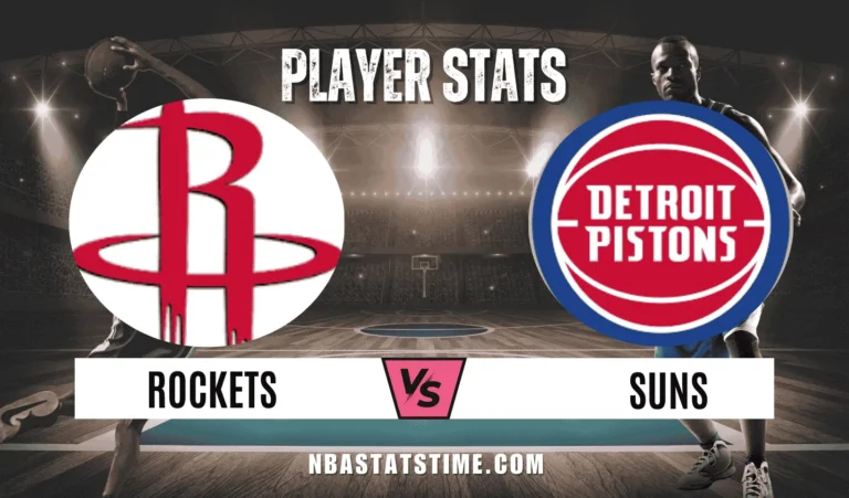 Houston Rockets vs Phoenix Suns player stats graphic — NBA game April 7 2026