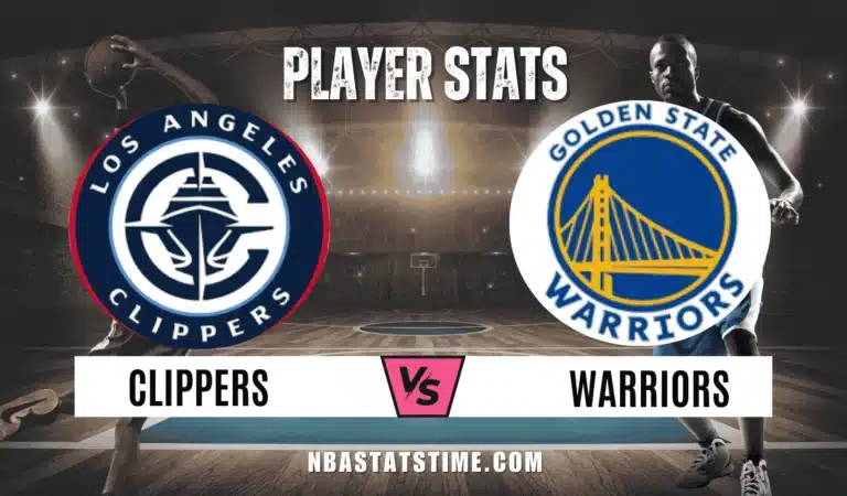 LA Clippers vs Golden State Warriors player stats graphic for the 2026 NBA Play-In Tournament game on April 15